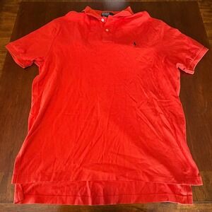 Polo Ralph Lauren Red Classic Pony Polo Shirt Preppy Casual Designer Tee